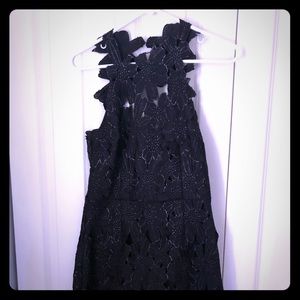 Women’s black, lacy cocktail dress - M